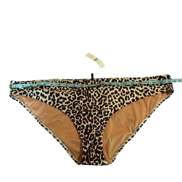 J.Crew Leopard Hipster Full Coverage Bikini Bottom In Plus Size 3X Brown Cream - Picture 4 of 10